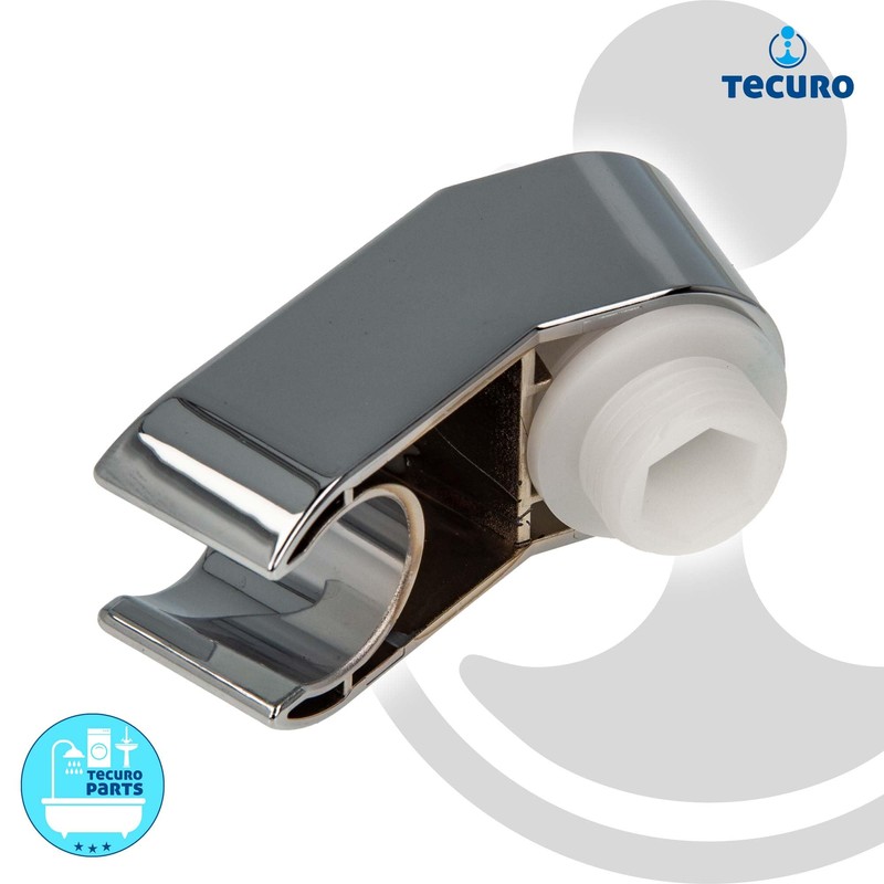 tecuro Chrome-plated shower holder, no drilling required, suitable for 1/2
