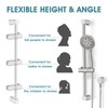 LOCALAND Hand Shower with Slide Bar, High Pressure 10 Setting