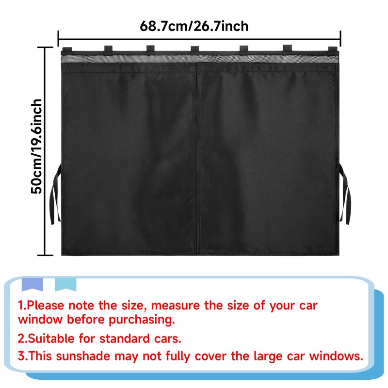 Car Window Shades, [2025 Updated] 2 Pack Car Sun Shade