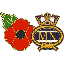 Merchant Navy Poppy Car Sticker - in Support of Veterans Lifeline Charity - Also for Laptops, Mobiles, etc… (Small)