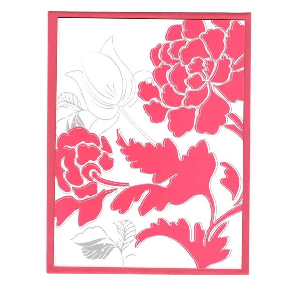 Victoria Elizabeth Set of 8 Blank Notecards ~ Pink Flowers