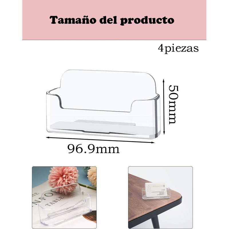 Porta Tarjetas de Presentación, Tarjetero para Tarjetas de Presentación, Soporte