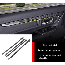 KELEIMAI Car Accessories Fit for Honda CR-V CRV 2017-2022 Interior Door Panel Stripe Cover Automobile Door Moulding Decoration Trim (Carbon Fiber) ABS 4 PCS