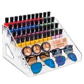 Vebetter Nagellack Aufbewahrung, Lidschatten Organizer, Kosmetik, Schminktisch Mit 7 Schichten, Acryl, Paletten Schminke, Display Rack, Kein Werkzeug Erforderlich Montage, Klar Make-Up-Organisator