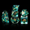 Liquid Core Flower DND Dice Set,7 PCS Resin Polyhedral Dice