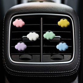 6 Pcs Cloud Air Vent Clips, Cute Cloud Car Air Fresheners Vents Clips Funny Car Diffuser Vent Clips Car Interior Decor Charm Cute Car Accessories Car Decoration for Women Colorful