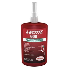 Loctite HL135513 609 Medium Strength Retaining Compound, 250 mL Bottle, Green