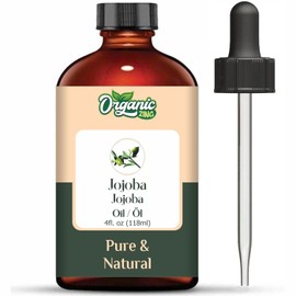 Organic Zing Jojoba Oil | Pure & Natural Essential Oil for Skincare, Hair Care & Massage - 118ml/3.99fl oz