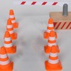 jojofuny Mini Traffic Cones Toy 30Pcs Miniature Road Cone, Plastic