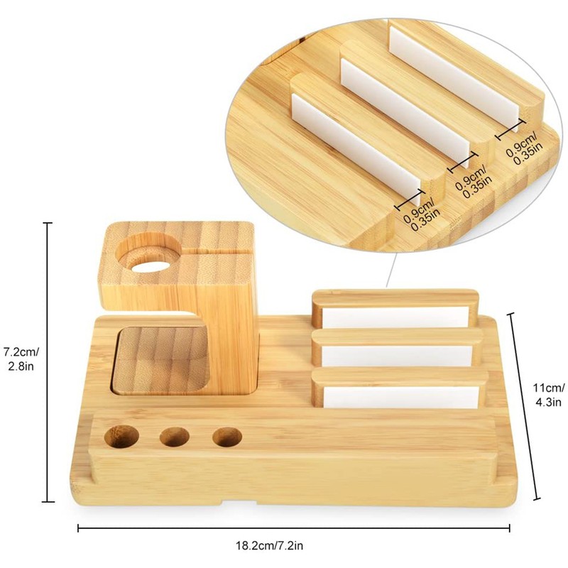 Bamboo phone charging station -05
