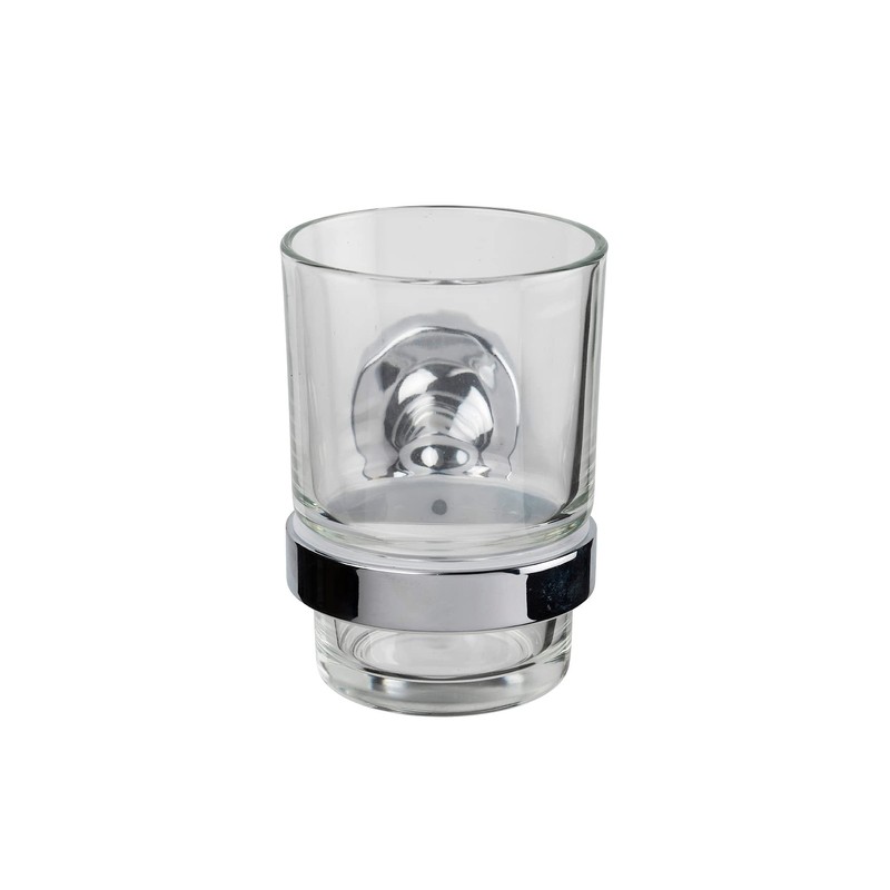 Croydex QM461841 Glue-Fix Worcester Tumbler and Holder, Easy Fit No