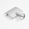 CASEWIND Toilet Roll Holder with Lid Brushed Stainless Steel Wall