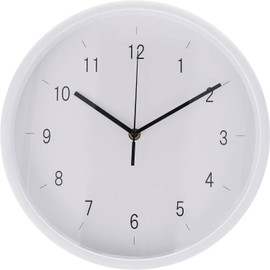 Fuji Boeki Enkel Wall Clock, Diameter 11.8 inches (30 cm), Width 11.8 inches (30 cm), Depth 1.7 inches (4.3 cm), Height 11.8 inches (30 cm), White, Simple, Quiet