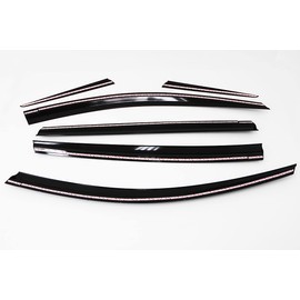 AUTOCLOVER Tape-On Rain Guards Window Visors 6 Pcs Set for Toyota Rav4 2013 2014 2015 2016 2017 2018 / Window Deflectors, Out-Channel Vent Shades (Smoked)
