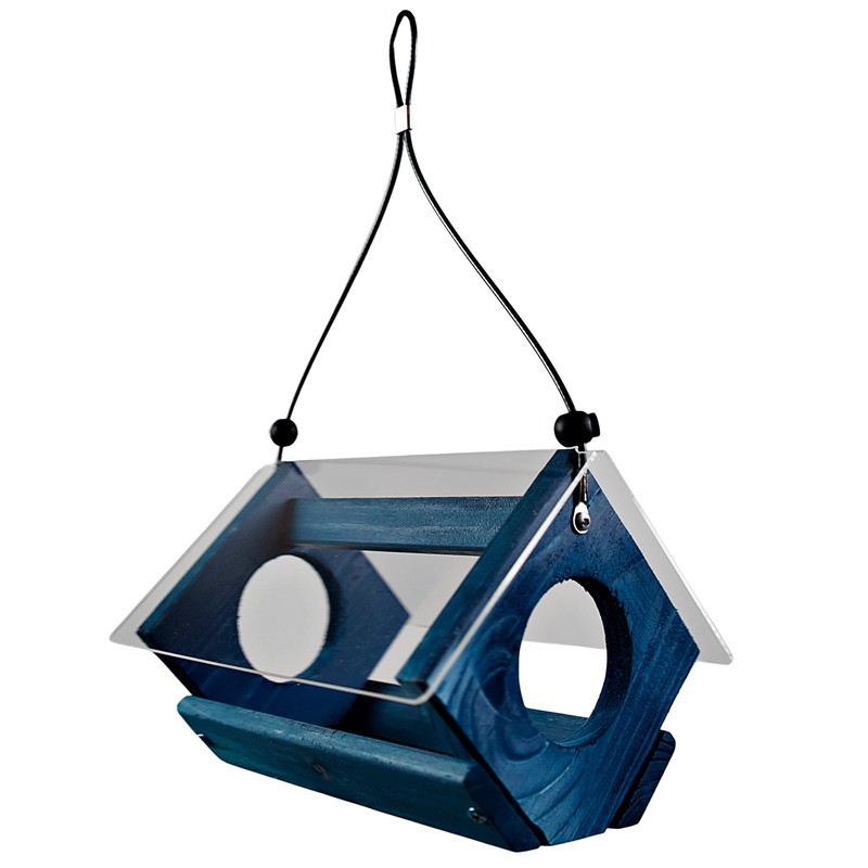 Backyard Essentials Petite Bluebird Feeder with Plexiglass Roof and Powder