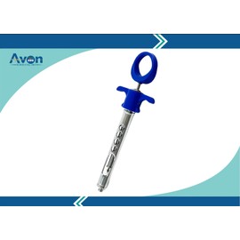 1.8cc Dental Syringe | Carpule Self-Apirating Dental Anesthetic Syringe with Plastic Handle & Arrow Tipped Internal Rod - German Stainless Steel (1.8cc/mL - Blue)