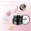 Solid Sculpture Builder Gel, Clear Non-Stick Hand Extension Gel for