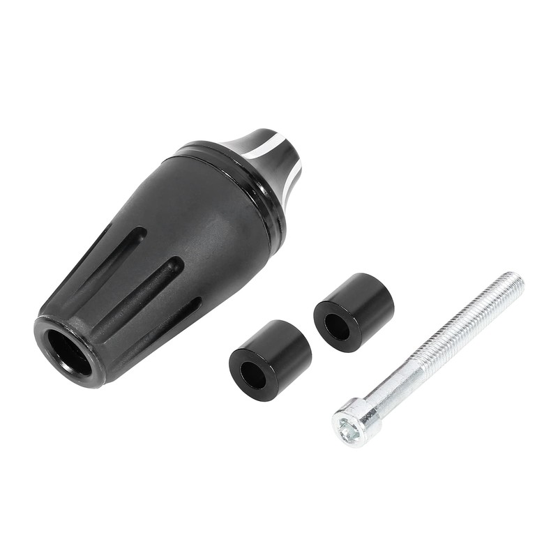 F FIERCE CYCLE Black Motorcycle Universal Frame Slider Crash Protector