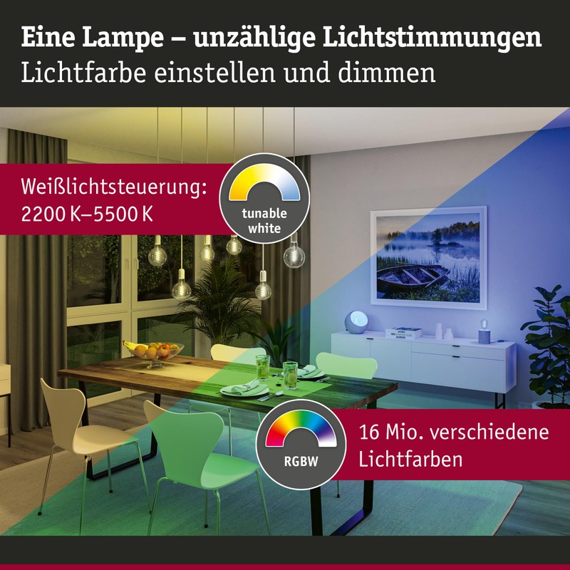 Paulmann 29162 Filament 230V Smart Home Zigbee LED Globe G125
