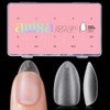 AILLSA Short Almond Nail Tips 450PCS Soft Gel Double-sided Matte