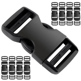 TKYZMS 8 Set 1 inch buckles for straps Clip Quick Side Release Buckles,buckle straps with 16 Pcs Slide Clips,plastic buckle clips Belt Buckle for Nylon Webbing Straps,belt buckles,Dog Collars