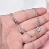 Double Layered Bracelet Star CZ Titanium Steel Adjustable Link Chain