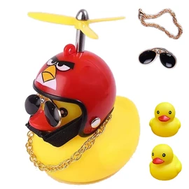 ACEDOAMARE Bicycle Light Duck Bicycle Bell Bicycle Headlight Cartoon Duck Head Lamp Glossy Duck Bicycle Bell Handlebar Bicycle Accessories Cute Small Yellow Ring Warning Light for Kids Adults Headwear