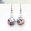 Idin Handmade Polymer Clay Drop Earrings - Handmade Multicoloured Flower