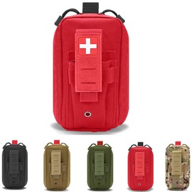 Red Ifak Pouch Molle Rip Away Medical Pouches Tactical First Aid Kit Tourniquet Holster Pouch Bag