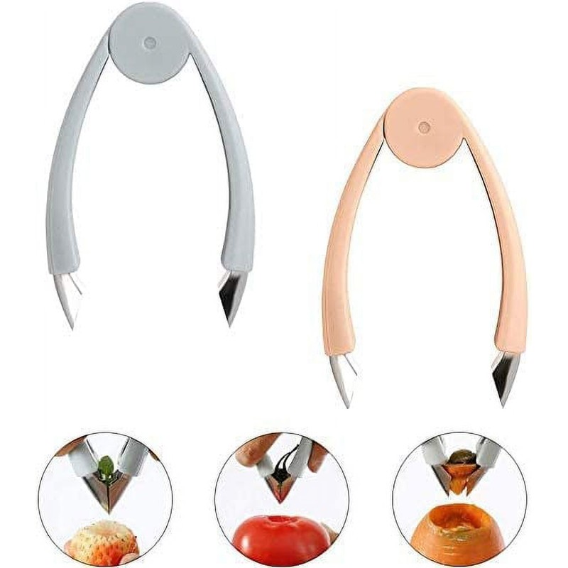 2 Pack Strawberry Huller Stem Remover Tomato Pineapple Corer Kitchen
