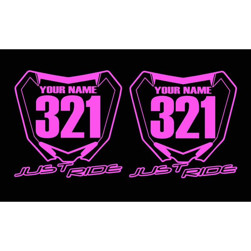 JUST RIDE Motocross Number Plate Replica Decal Stickers RM RMZ
