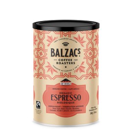 Balzac’s Coffee Roasters - Espresso Blend | Fairtrade Organic | Ground (Fine Grind) 100% Arabica Whole Bean Coffee | Filter Drip | Medium Roast | Velvety & Smooth | 300 G / 10 OZ.