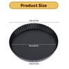 Tart Pan, 2PCS 9 Inch Removable Round Bottom, Carbon Steel