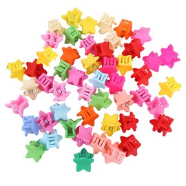 RT Pack of 50 Mini Hair Clips Plastic Hair Clips Flowers Hair Clips Hair Accessories Small Hair Accessories for Girls Women Children Festival Daily Use Party (Colourful)