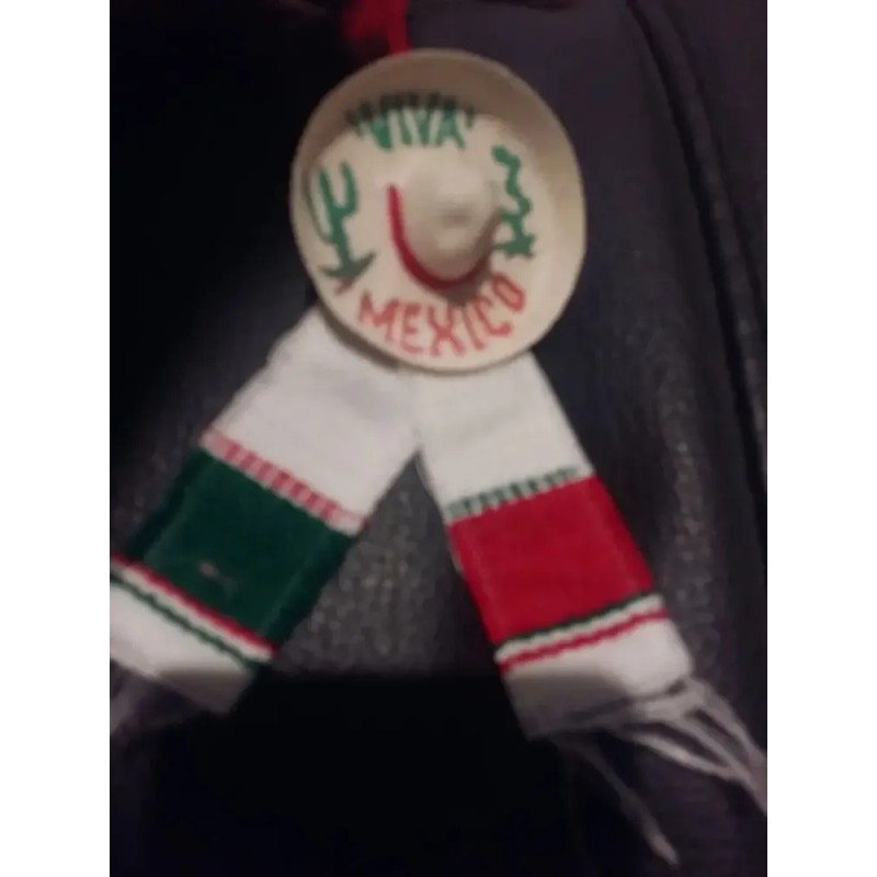 12 Sombrero Charro Con Sarape Adorno 5 Cm Mexico