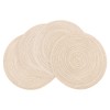 Ryncoco Round Placemats Cotton Heat Resistant Braided Placemats Washable 14