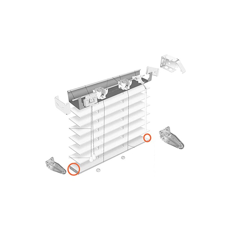 4pcs Hold Down Brackets with Screws Clear Color Bottom Rail