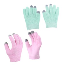 FRCOLOR 2 Pairs Touch Screen Gloves Hand Moisturizing Spa Gloves for Dry Cracked Skin Overnight Care Natural Gel for Her