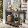 Besiost 47" Farmhouse Wood Entryway Table Narrow Console Table with