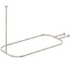 PrettyHome Shower Curtain Rod Hoop Square Shape Bathroom Heavy Duty