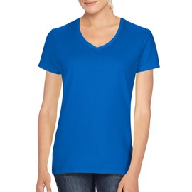 Gildan Women's Softstyle V-Neck T-Shirt - Small - Royal