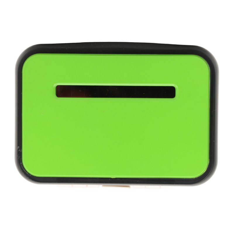 Walking Pedometer Green Solar Battery Powered Distance Calorie Counter Electronic