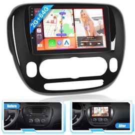 Android 13 Car Stereo for Kia Soul 2014 2015 2016 2017 Wireless Carplay Android Auto, 2+64GB, 9 Inch Touch Screen Bluetooth Car Radio GPS WiFi SWC AHD Backup Camera