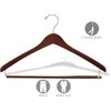 Premium Wooden Suit Hangers 25 Pack, Smooth Solid Wood Coat
