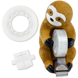 Eummy Tape Dispenser Creative Resin Tape Holder Cute Sloth Tape Cutter Tabletop Ornament Novelty Tape Cutting Tools for Home School Office Desk Wrapping Gifts 5.3x2.6x2.9 Inch