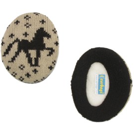 Earbags Leather Ear Muffs, Ear Flaps, Ear Warmers, beige, m