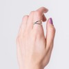 Holibanna Criss Cross Ring Adjustable Open Ring Promise Silver Ring