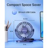 SWEETFULL USB Desk Fan Small Quiet - 3 Speeds Mini