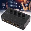 Headphone Amplifier 4 Channels Stereo Audio Amp Earphone Splitter 1/4in