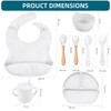 Dormlony 100% Silicone Baby Feeding Set,BPA Free Baby Dishes Set